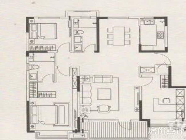 户型图-126平方米